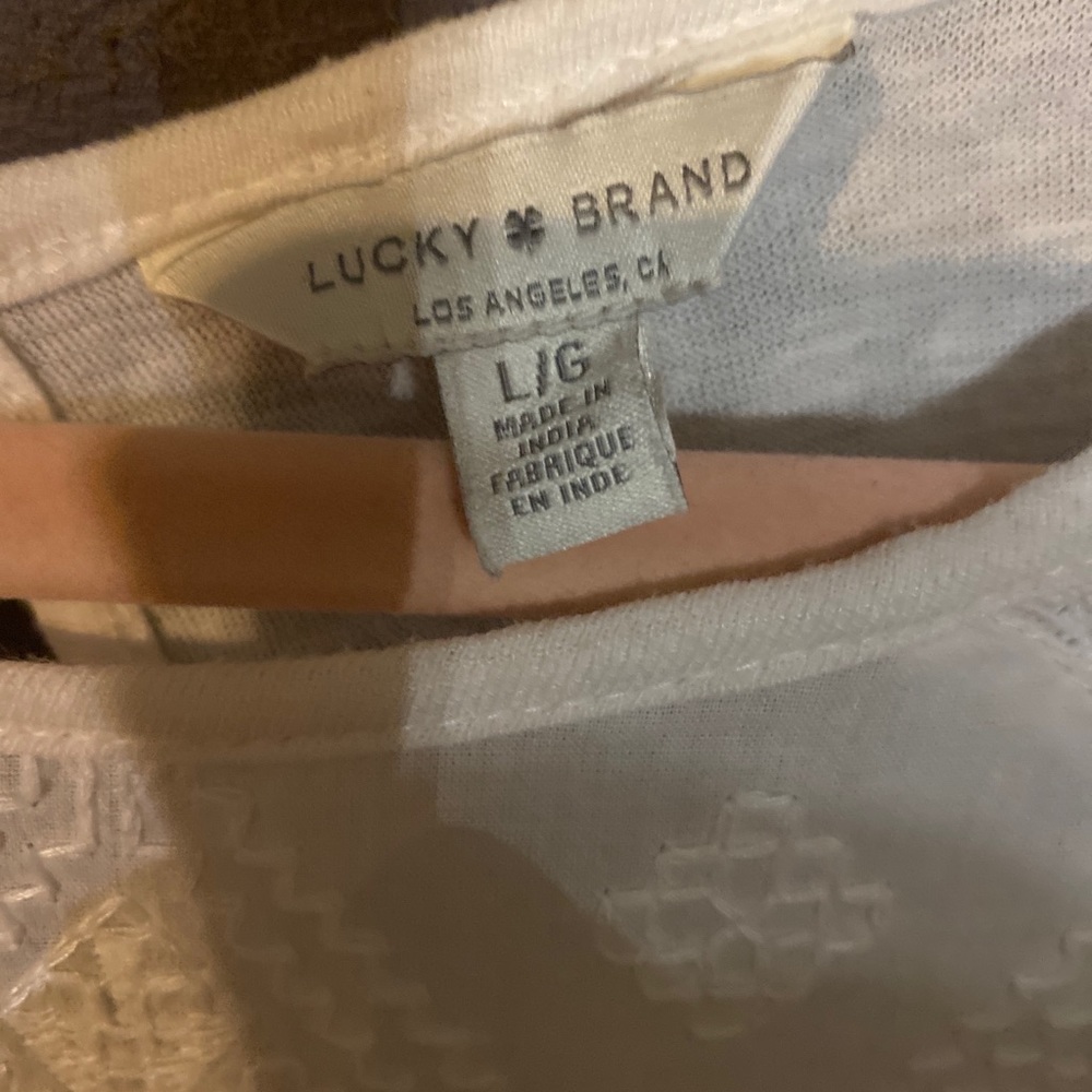 Lucky Brand size large (L) cotton peplum top.
